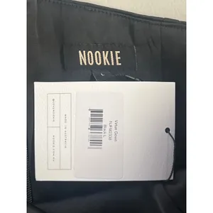 NWT Nookie Sz L Virtue Black One Shoulder Thigh High Slit Evening Cocktail Gown thumbnail 6