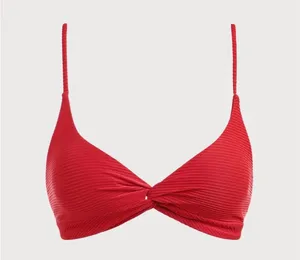 Berlook Red Twist Backless Bikini Top Size M thumbnail 1