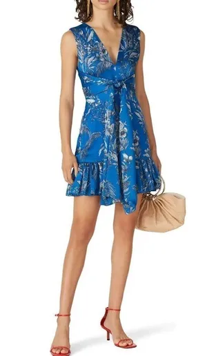 Alexis Cascara V-Neck Sleeveless Dress Blue Womens Size XS thumbnail 1