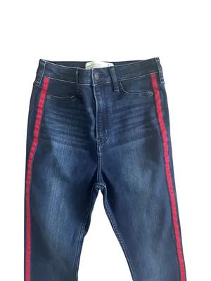 ABERCROMBIE & FITCH Ultra High Rise Pinstripe Skinny Jeans Size 27 / US 4 thumbnail 5