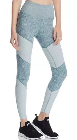 Alo Yoga Leggings Women S Blue Green Colorblock High Waist Activewear Athleisure thumbnail 1