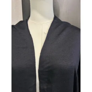 Scarf Black Hand Beaded Accent Border Fringe Shawl Formal Y2K Whimsy Goth Boho thumbnail 3