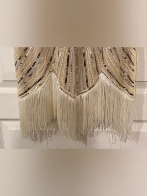 NWT Vijiv Flapper Dress Silver Size M thumbnail 5