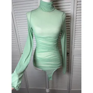 Free People intimately fp under it all long sleeve bodysuit NWT green thumbnail 9