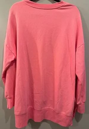 Green Tea Bubblegum Pink Oversized Sweatshirt thumbnail 2