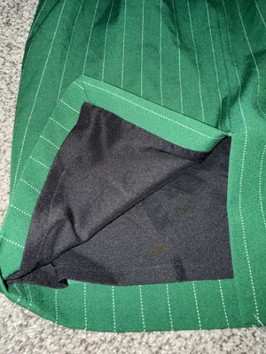 Express Pinstripe Pencil Skirt Size 0 Green White thumbnail 4