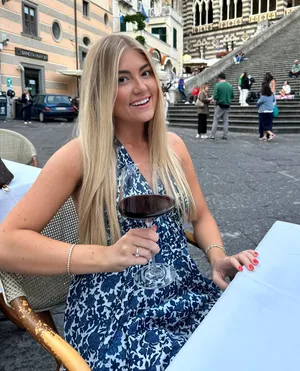Blue Patterned Dress From Italy thumbnail 1
