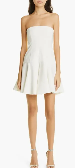 New! Cinq a Sept Arleen Strapless‎ Mini Dress in Ivory Sz 10 $495 thumbnail 1