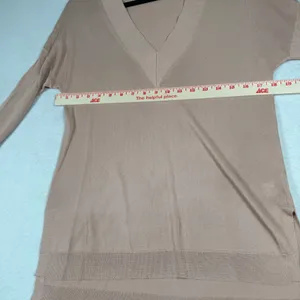 rag & bone V Neck Sweater Womens Small Rose Pink Viscose‎ High Low Split Hem thumbnail 4
