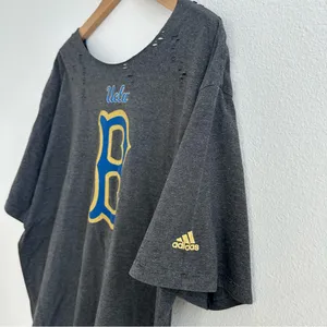Adidas UCLA Bruins Gray Off the Shoulder T-shirt thumbnail 3