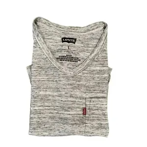 Levi’s V-Neck Gray Athletic Short Sleeves Men T-Shirt SZ S #1076 thumbnail 5