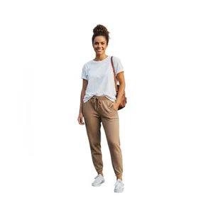 One Step Up Textured Tan Joggers | XL High-Waist Neutral Track Pants thumbnail 11