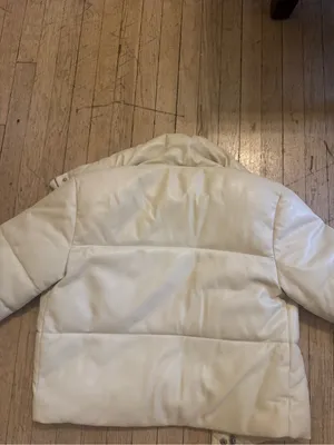 Abercrombie & Fitch Cream Puffer Jacket thumbnail 9