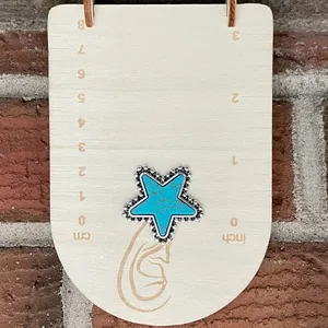 Faux Turquoise Star Stud Earrings Blue thumbnail 2