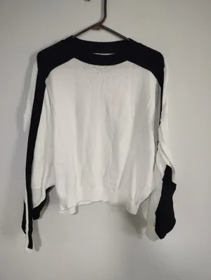 Maeve Doleman Sleeve Crew Neck Block Women's Black & White Colorblock Sweater thumbnail 4