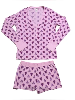 Victoria's Secret Pink Thermal Shorts Pajama Set size Medium thumbnail 2