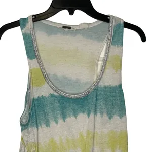 Miss Me Women Size Medium Muscle Tank Top Scoop Neck Relaxed‎ Multicolor Striped thumbnail 2