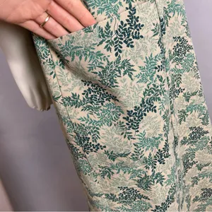 Handmade Shift Dress Leafy Pattern Print Sleeveless‎ Green Nature Midi Pockets thumbnail 11
