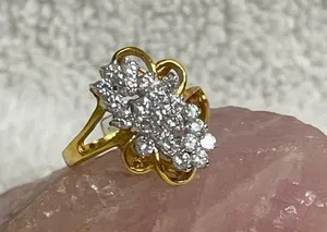 14k gold plated fashion ring size 7 thumbnail 1