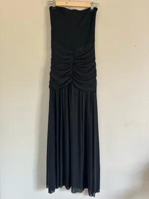 Commence NWT Black Strapless Evening Dress Pleated Small thumbnail 4
