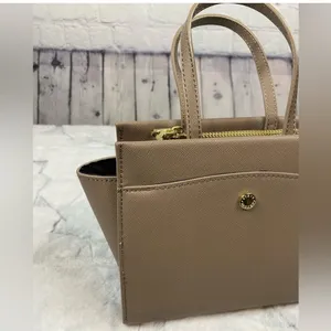 Steve Madden Small‎ Tan Leather Crossbody Top handle Bag gold hardware thumbnail 5