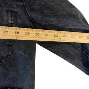 Old Navy Women's Size Medium Black Denim Button Up‎ Trucker Jacket thumbnail 7