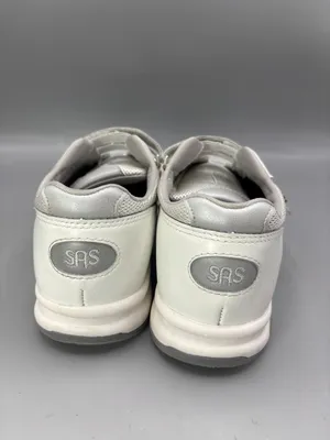 SAS TMV Walking Shoes Womens 8M White Leather Comfort Low Top Athletic 2103222 thumbnail 4