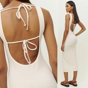 Reformation Cream Dress thumbnail 3