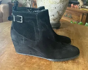 Alex Marie | Shoes |Boots-ankle Genuine Black Suede Size 7M thumbnail 1