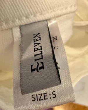 NWOT White Denim Skort Skirt Shamrocks Irish Low Rise S Lucky thumbnail 6