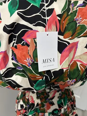 Misa Los Angeles The Della Dress In White Multi thumbnail 9