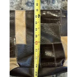 Patchwork Purse Brown Genuine Leather Shoulder Bag Hippie Western Boho Vintage thumbnail 7