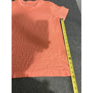Lululemon Breeze By Short Sleeve Top Coral Perforated Athleisure Women Sz S/M thumbnail 4