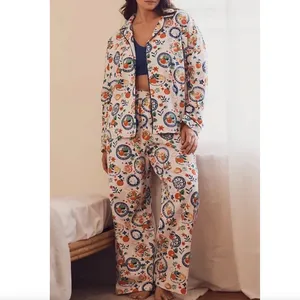 Anthropologie LyreBird Cloud Flannel Pajama Set thumbnail 2