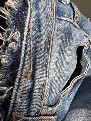 Risen Distressed Straight-Leg Jeans 27 thumbnail 10