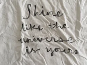 A New Day 'Shine Like The Universe Is Yours' Sequin Graphic T-Shirt, Size Medium thumbnail 2