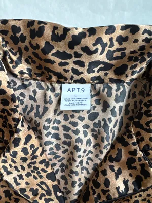 Apt. 9 Blouse Button-Up Leopard thumbnail 2
