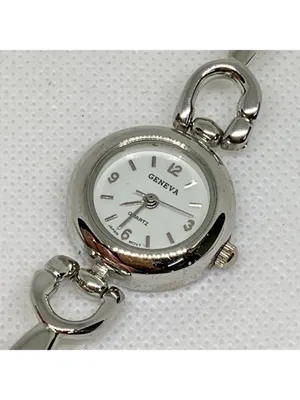 Geneva women’s silver tone watch quartz analog 22mm adjustable running thumbnail 3