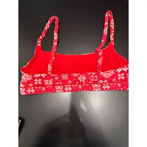 Skims Fits Everybody Scoop‎ Bralette Red Snowflake Fair Isle Small NWOT thumbnail 3