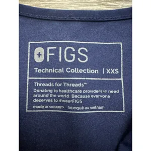 Figs Navy Blue V-Neck Scrub Top size XXS thumbnail 5