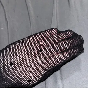Kate Spade Elegant Black Rhinestone Fishnets thumbnail 4