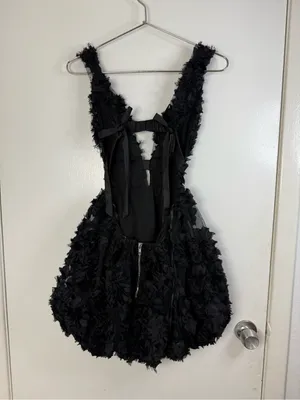 For Love and Lemons, Astrid, black, open back mini dress XS thumbnail 9