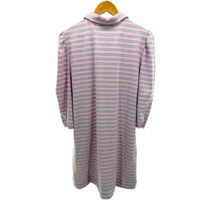 BURU Pastel Striped Puff Sleeve T-Shirt Dress L NWT Preppy Grandmillennial Polo thumbnail 6