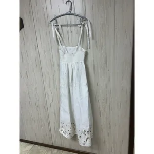 Zimmermann Linen White Eyelet Broderie Sun Dress Bridal Resort Size 0 thumbnail 8