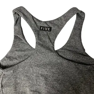 FIVE XS Gray Racerback Crop Tank Activewear Gym Yoga Fitness Top thumbnail 4