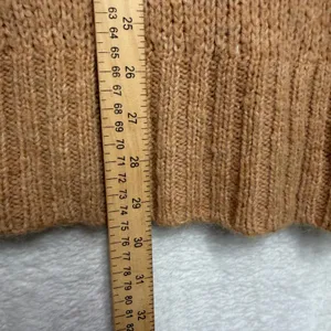 American Eagle XL Sweater Hoodie Camel Tan Jegging Fit V-Neck Knit Pullover thumbnail 8