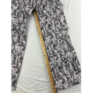 No Comment Pink Grey Woodland Leaf Print Cargo Pants Womens Large RW437147 thumbnail 3