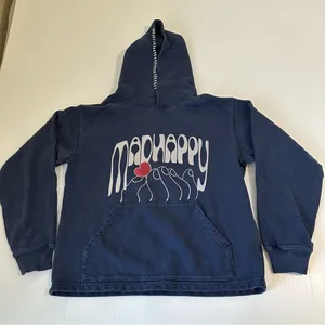 Madhappy Touch of Love Pullover Hoodie Navy, Medium thumbnail 4