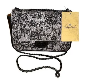 Patricia Nash Womens Chantilly Lace‎ Lorenza Crossbody Bag Black White NWT thumbnail 1