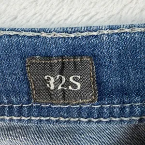 BKE 32S 32 Short Jeans Aiden Bootleg Boot Mid Rise Contrast Stitch Medium Wash thumbnail 7